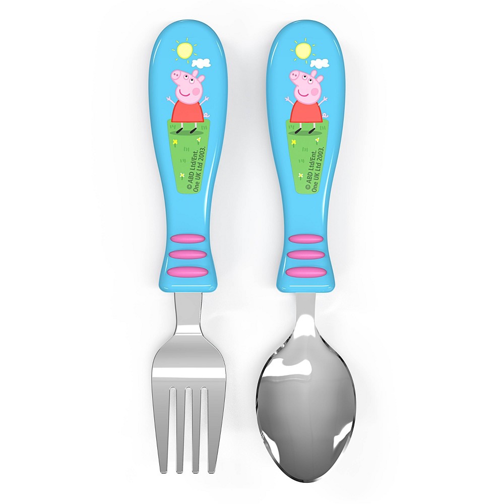 Peppa Pig Kids 2pc Silverware Set Blue/Pink - Zak Designs