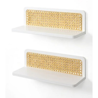 Attop rattan bookshelf hanging bookshelf storage study bedroom two-piece set