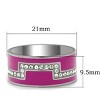 Slickblue Women’s Pink Band Ring, Stainless Steel, Geometric Cutouts and Clear Synthetic Crystal Edge Accents, Size 5–10 - 2 of 4