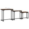 vidaXL Nesting Coffee Tables 3 pcs Brown Oak Engineered Wood - 3 of 4