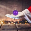Christmas By Krebs - 50mm / 2" Designer Glass Baubles [12 Pieces] - Royal Lilac Purple - 4 of 4