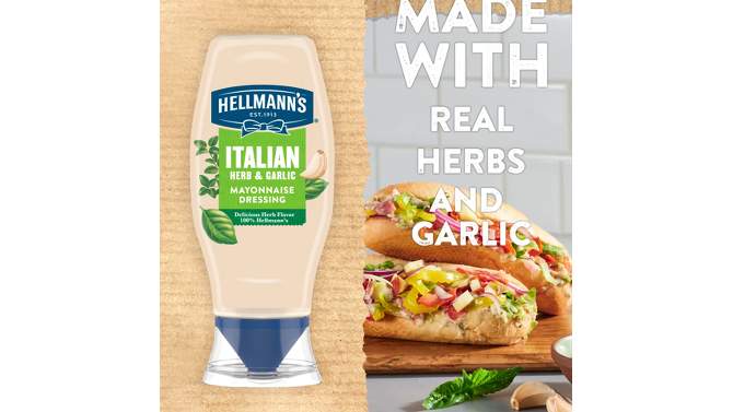 Hellmann&#39;s Italian Herb &#38; Garlic Mayonnaise Spread &#38; Dressing - 11.5oz, 2 of 10, play video