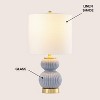 JONATHAN Y Daphne Contemporary Transitional Metal/Glass Ribbed Gourd LED Table Lamp - 3 of 4