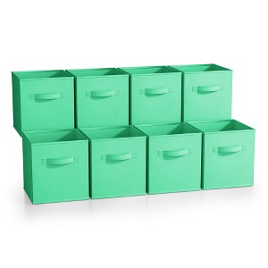 Sorbus 8 Pack 11 Inch Foldable Storage Cubes with Handles- for Organizing Home, Shelves, Nursery, Playroom, Closet and More - 1 of 4