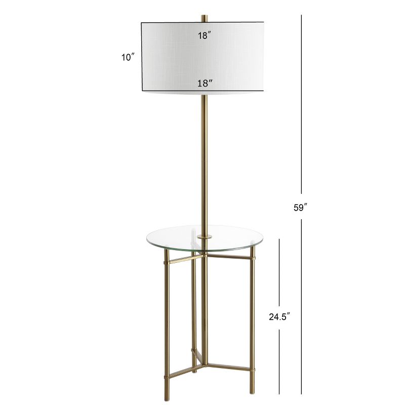 59&#34; Charles Side Table and Floor Lamp (Includes LED Light Bulb) Brass - JONATHAN Y, 5 of 8