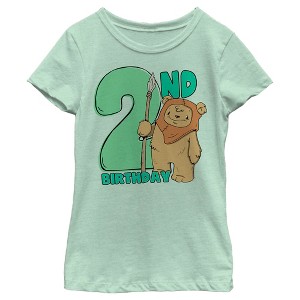 Girl's Star Wars 2nd Birthday Cute Ewok T-Shirt - 1 of 4