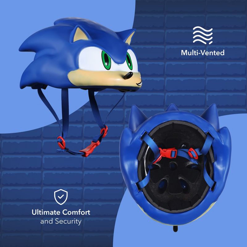 Sonic the Hedgehog Helmet for Kids Adjustable Fit Ideal Safety CPSC & ASTM Certified Ages 3+, 4 of 7