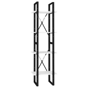 vidaXL Book Cabinet White Engineered Wood 4 tiers Shelving - 1 of 4