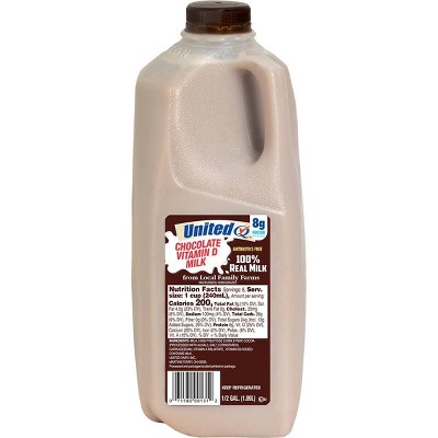 United Whole Chocolate Milk - 0.5gal : Target