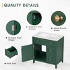 30" Bathroom Vanity with Sink Top, Cabinet with Door and Two Drawers, Solid Wood Frame For Small And Medium Restroom Freestanding Vanity Cabinet - 3 of 4