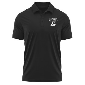 University of Wisconsin-La Crosse Adult Polo Left Chest Logo, Black - 1 of 4