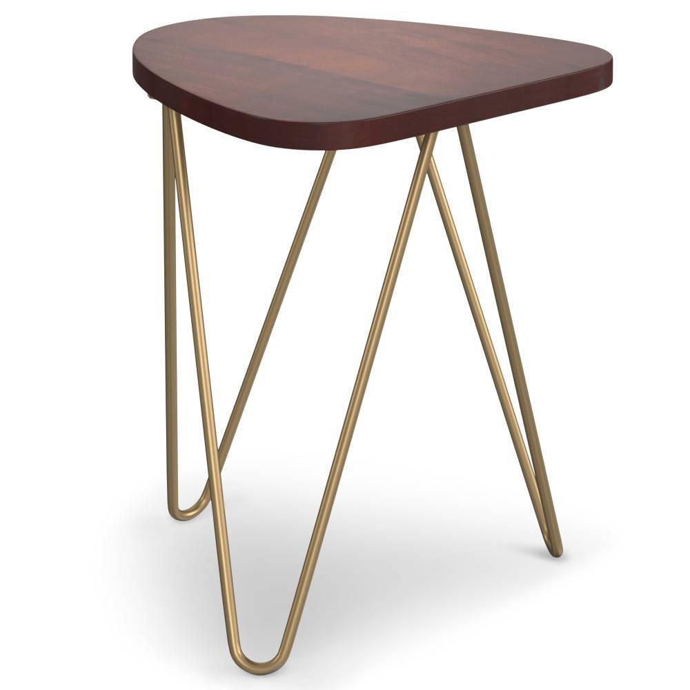 Photos - Dining Table Tillman Metal and Wood Accent Table Dark Brown - WyndenHall