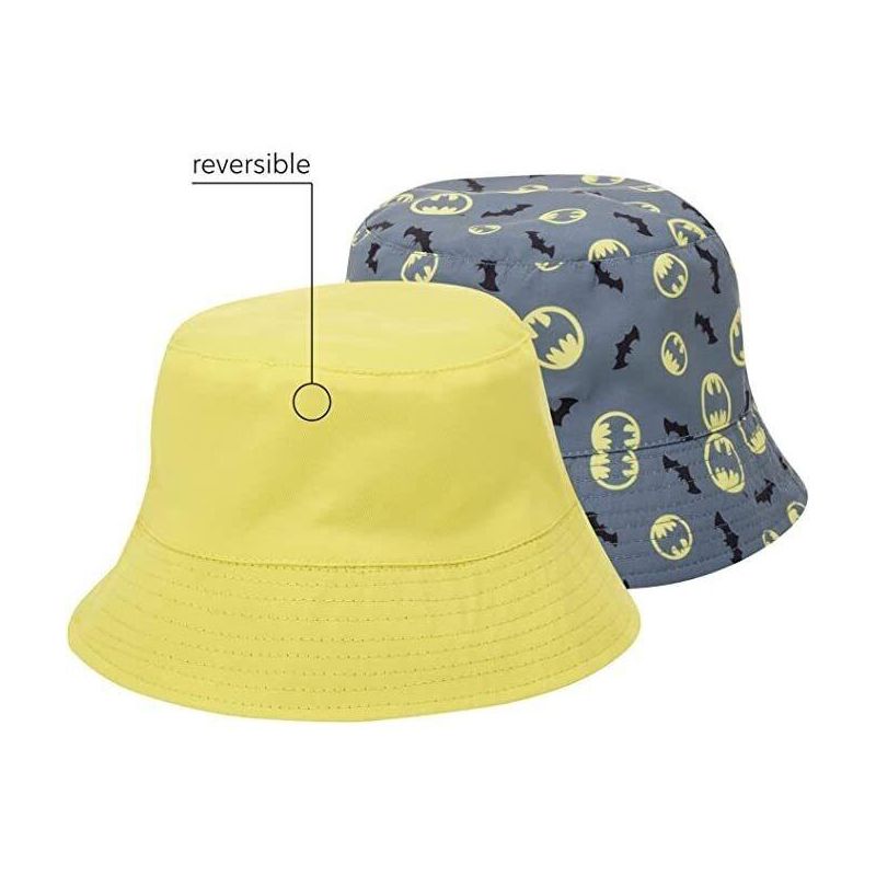 Batman Boys’ Reversible Bucket Hat –Protective Sun Hat for Kids Ages 4-7, 3 of 5