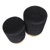 Vynxaria Nesting Coffee Tables - Black Velvet Glamour with Gold Accents - 2 of 4