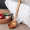 Unique Bargains Natural Grain Home Kitchen Brown Soup Spoon 11" Length 1 Pc - 2 of 4