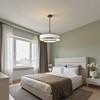 DORESshop Modern 5-Light Tiered Pendant Light, Non-Integrated, E12 Base, 3-Tier Fabric Shade with Black Trim, KD Style, 19.7 In - 2 of 4