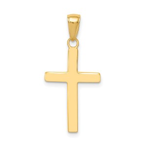 Black Bow Jewelry 14k Yellow Gold, Polished, Latin Cross Pendant - 1 of 4