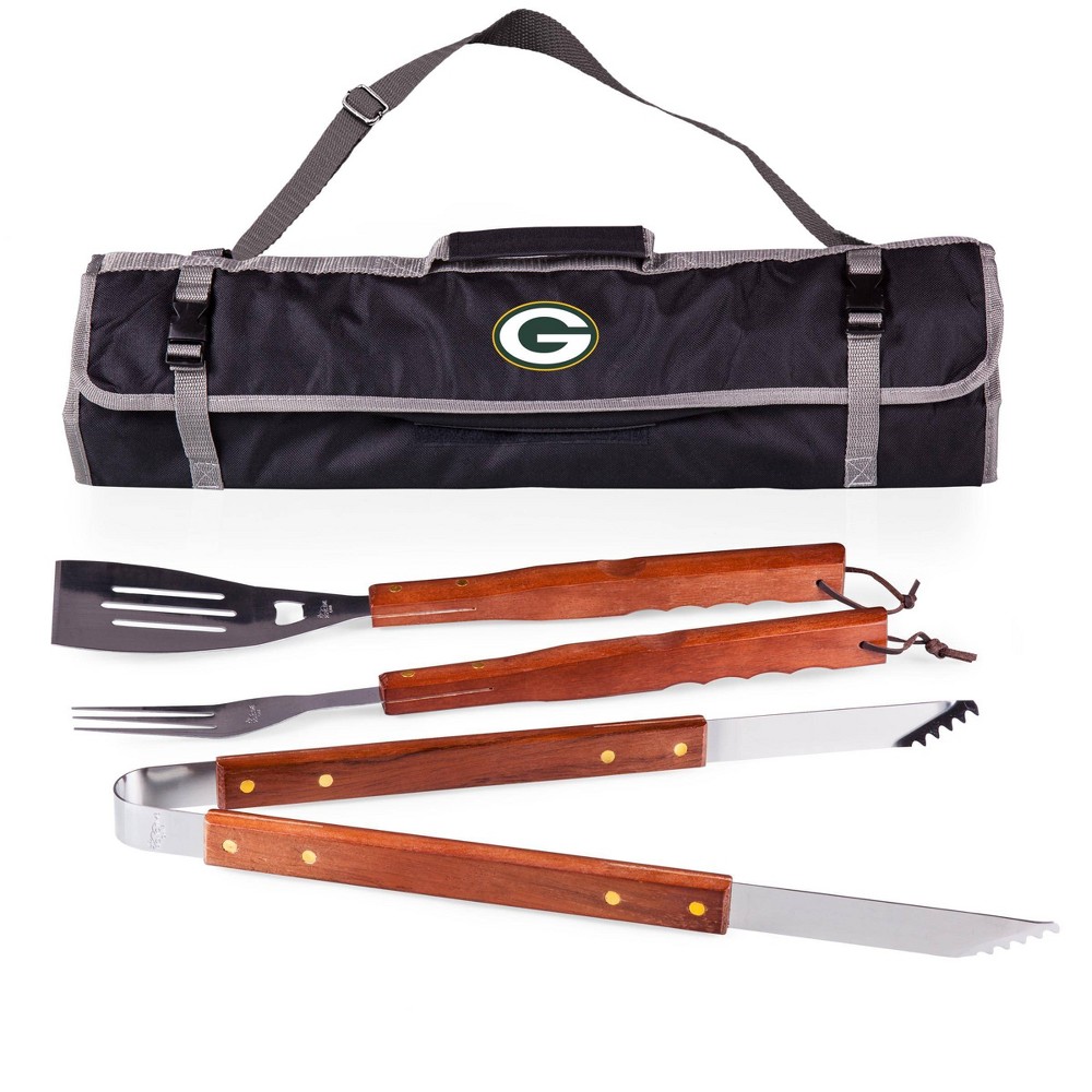 Photos - Utensil Set NFL Green Bay Packers 3-Piece BBQ Tote and Tools Set by Picnic Time