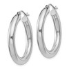 Black Bow Jewelry 4mm, Sterling Silver, Round Hoop Earrings - 30mm (1 1/8 Inch) - 2 of 4