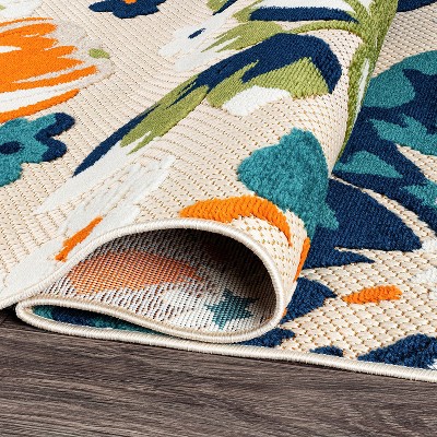 Bergamo Multi-Color Floral Synthetic Indoor/Outdoor Area Rug