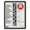 Quartet Employee In/Out Board, 11 x 14, Porcelain White/Gray Surface, Black Plastic Frame - 3 of 3