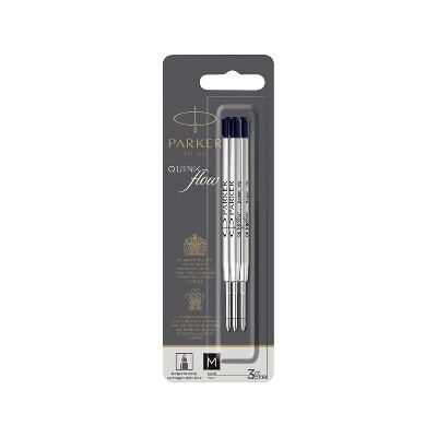 Parker Quinkflow Ballpoint Pen Refill 0.7 mm Medium Point Black Ink 3/Pack (2119151)