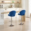Sapphtopaz Modern Bar Stools Set of 2 with Tufted Back Adjustable Height Upholstered Counter Height Bar Stools with Footrest for Kitchen Island - 3 of 4