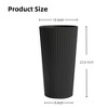 NAYSAYE Planters 2PCS Tall Indoor and Outdoor Planter Pot Large Flower Cone Striped Plastic Flower Pot for Home Garden Patio, Black, 13"*13"*23.6" - 3 of 4