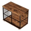Okak Indoor Dog Crate with Strudy Metal Frame, Large Dog Kennel with Wheels and Tray, Dog Cage for Medium and Large Dogs, Walnut+Black - 3 of 4
