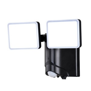 VAXCEL Sodo Plug-In Black Integrated LED Motion Sensor Dusk to Dawn Outdoor Security Flood Light - 1 of 4