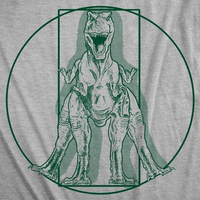 Мужские футболки Crazy Dog T-Shirts, Inc. Mens Funny T Shirts Virtruvian T Rex Sarcastic Dinosaur Graphic Novelty Tee for Men - Crazy Dog Men's T Shirt With Dinosaur Sayings Light Grey L — фото 2