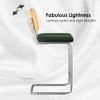 AZL1 Life Concept Dining Sets 2 Set of Cushioned Velvet Counter Stools featuring Wicker Backrests for Kitchen Seating, Green, 18.9"*17.7"*39.4" - 4 of 4