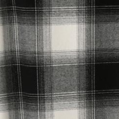black cream plaid