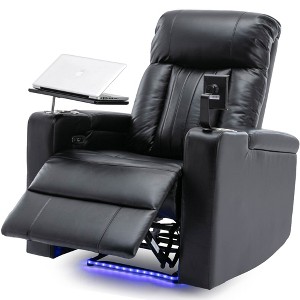 Fontoi Accent Chairs, Recliner Chair with Storage Arms, Cupholders, Lift Chair with Swivel Tray and Cell Phone Stand, Black, 35"*29.9"*41.2" - 1 of 4