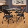COSCO Commerical Triple-Braced Metal Folding Chairs with Fabric Seating, 4-Pack, Black - 3 of 4