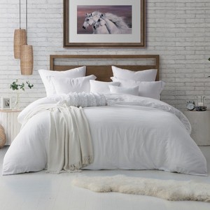 Swift Home | Microfiber Washed Crinkle Duvet Cover Set (Comforter/Duvet Insert Not Included) - 1 of 4