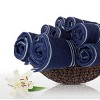 Hastings Home Rio 8-Piece 100% Cotton Towel Set - Navy - 4 of 4