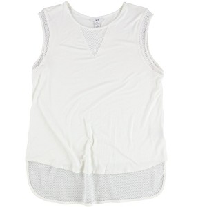 bar III Womens Mesh-Inset Embellished T-Shirt - 1 of 2