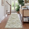 Washable Vintage  Medallion Rug Non Slip Low Pile Rug Soft RetroThrow Floor Cover Foldable Indoor Carpet for Living Room Bedroom Playroom Nursery - 2 of 4