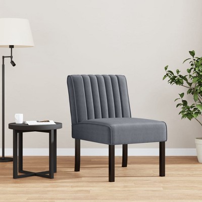 VidaXL Slipper Chair Dark Gray Velvet