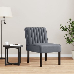 VidaXL Slipper Chair Dark Gray Velvet - 1 of 4
