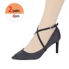 Allegra K Women's Adjustable Detachable Crossed Anti-Slip Buckle Heels Shoe Straps - 4 of 4