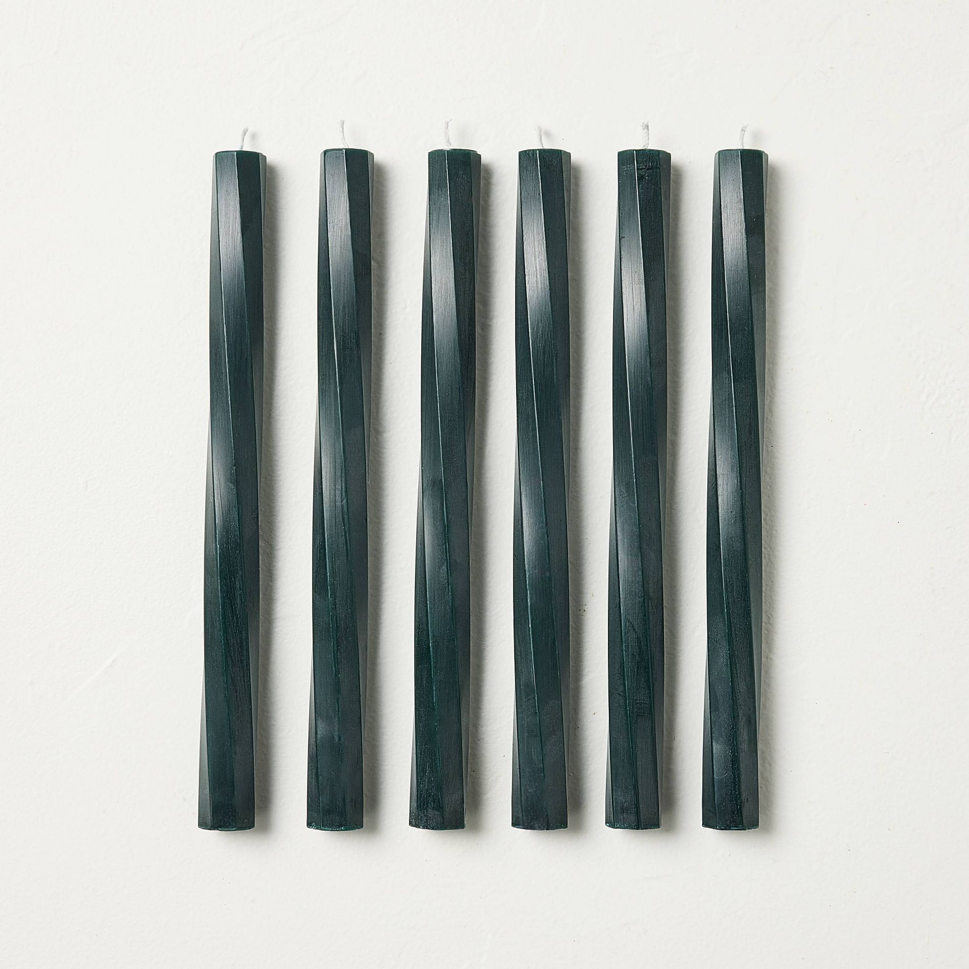 6pk 10" Soft Twist Taper Set Dark Green - Hearth & Hand™ with Magnolia