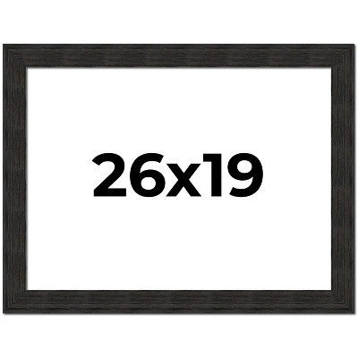 PosterPalooza | Contemporary Black Picture Frame - UV Acrylic, Backing Board, Hanging Hardware Included