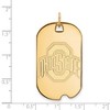 Black Bow Jewelry 14k Yellow Gold Ohio State Buckeyes NCAA Large Pendant - 2 of 3