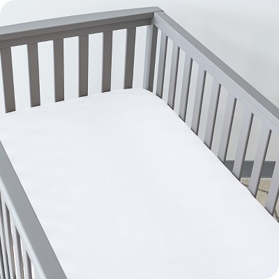 Cloud Grey and White Microfiber Crib Sheets Set - 2 Pack