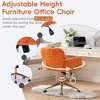 QingMoon Faux Fur Office Chair, Adjustable Desk Chair, Swivel Computer Chair, Modern Makeup Chair with Tilt Backrest for Vanity Room, Home Office - 3 of 4