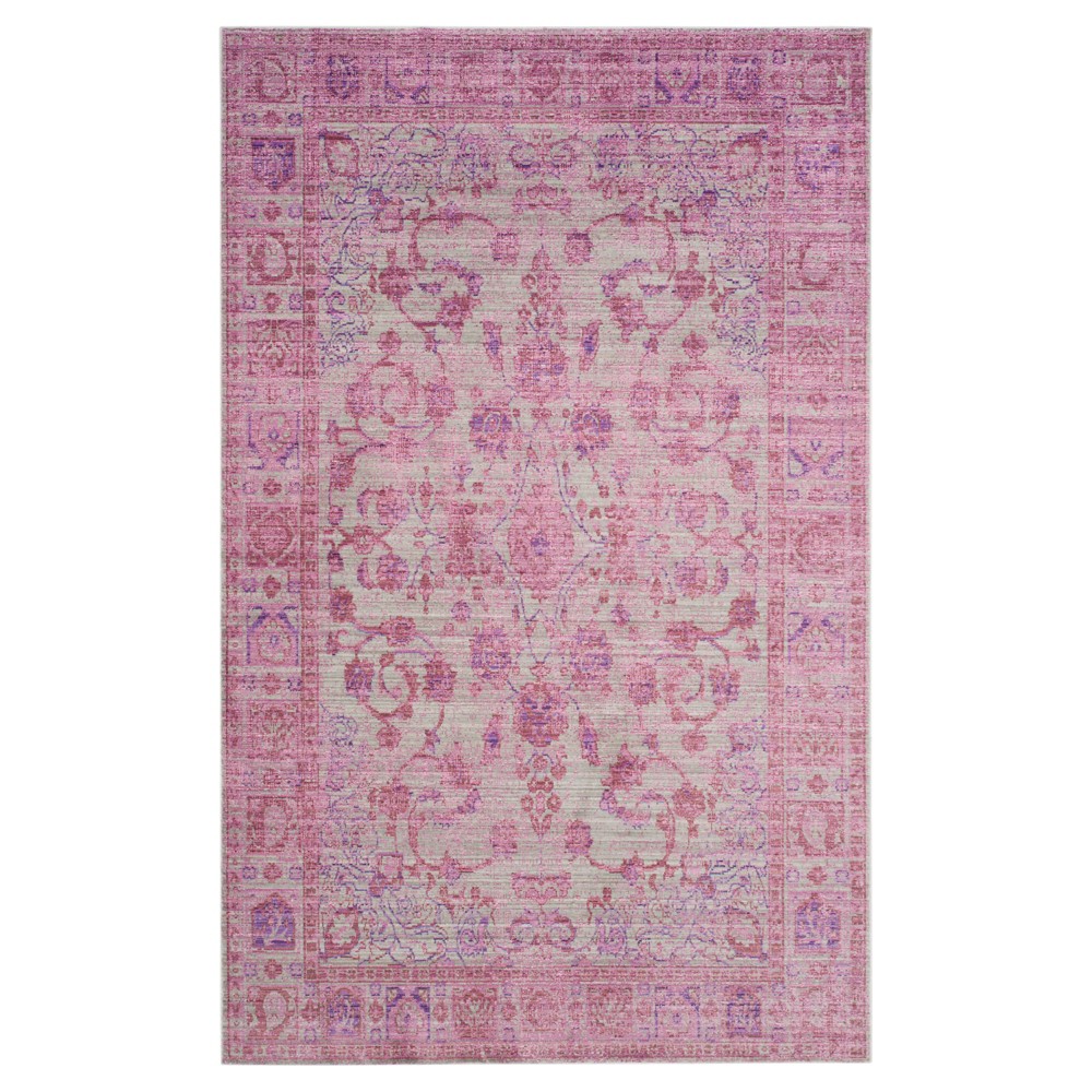 Pink/Multi Solid Loomed Area Rug - (8'x10') - Safavieh