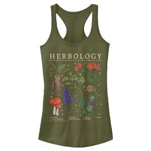 Juniors Womens Harry Potter Hogwarts Herbology Racerback Tank Top - 1 of 4