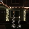 Northlight Set of 2 Lighted Clear Outdoor Spiral Christmas Cone Trees 4', 6' - 3 of 4